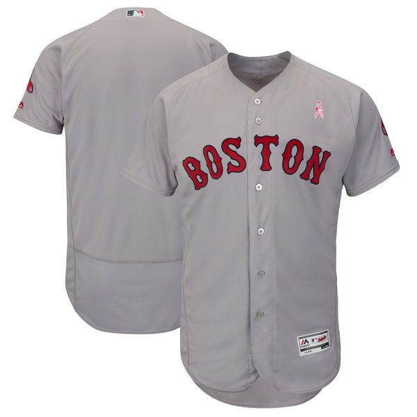 Men Boston Red Sox Blank Grey Mothers Edition MLB Jerseys->boston red sox->MLB Jersey